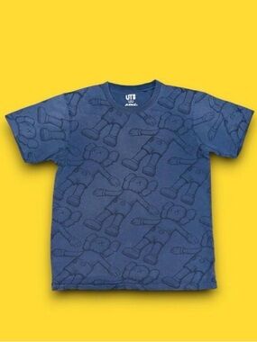 KAWS Blue Allover Character Short Sleeve Tee
